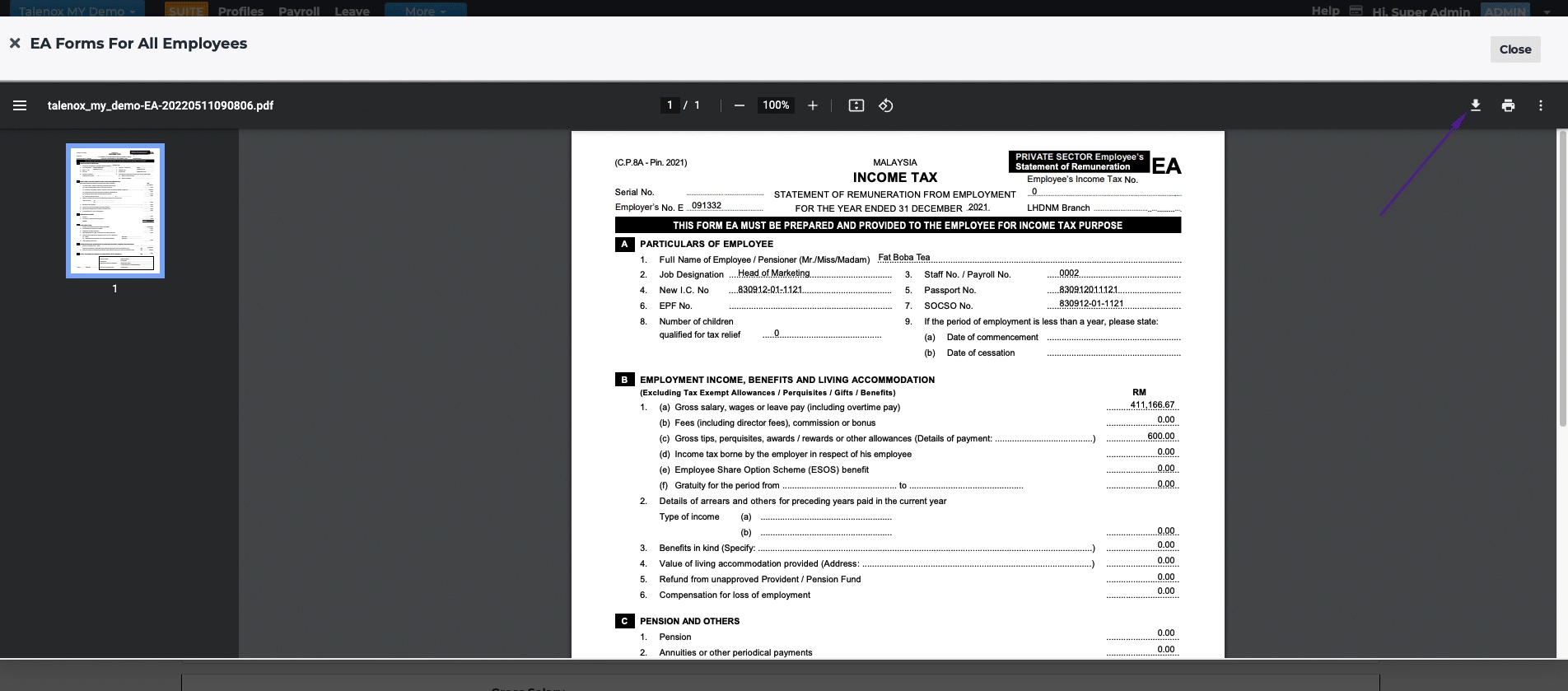 Ea Form 2021 Download
