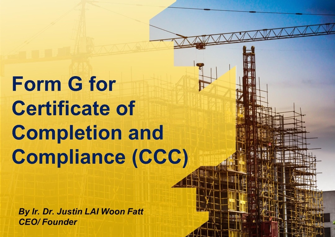 Form G For Certificate Of Completion And Compliance CCC Types 