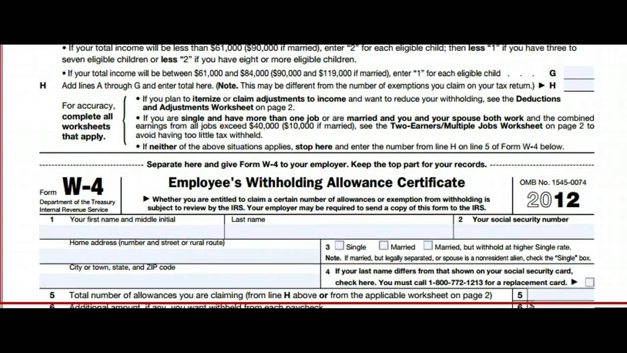 Form W 4 Tutorial