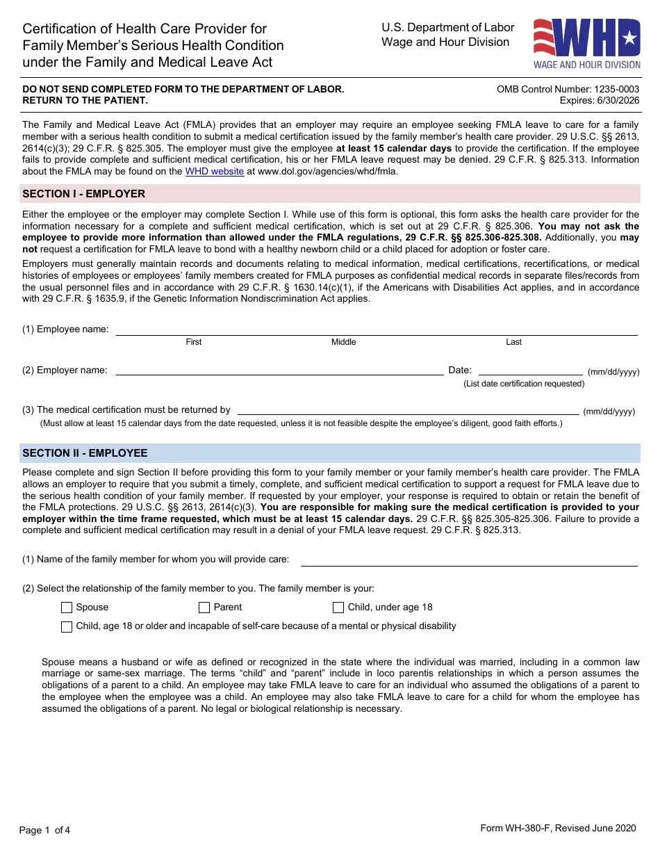 Form Wh-380-F Revised May 2015