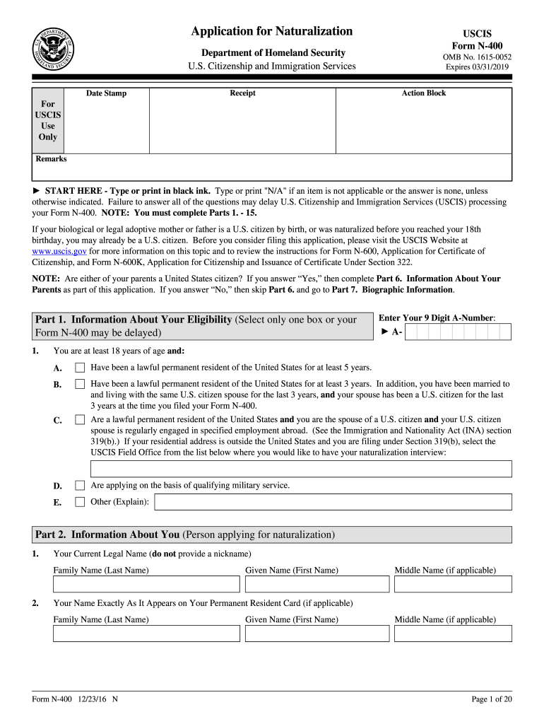 Formulario N 400 En Espa ol Pdf 2023 Fill Out amp Sign Online DocHub