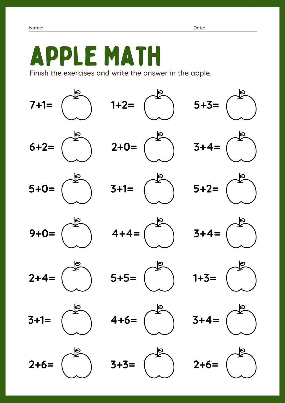 Free 1st Grade Math Worksheet Templates To Customize Worksheets 