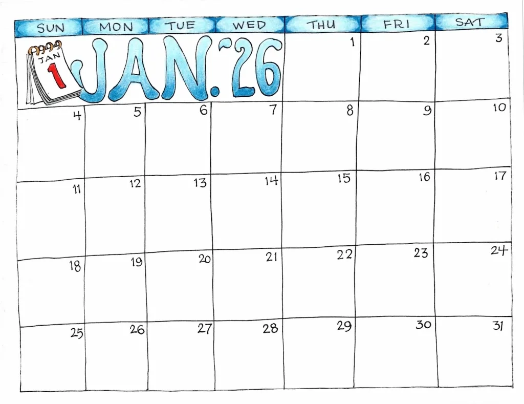 Online Printable Calendar 2026