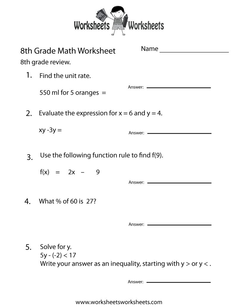 Printable Worksheets For 8th Grade Biology