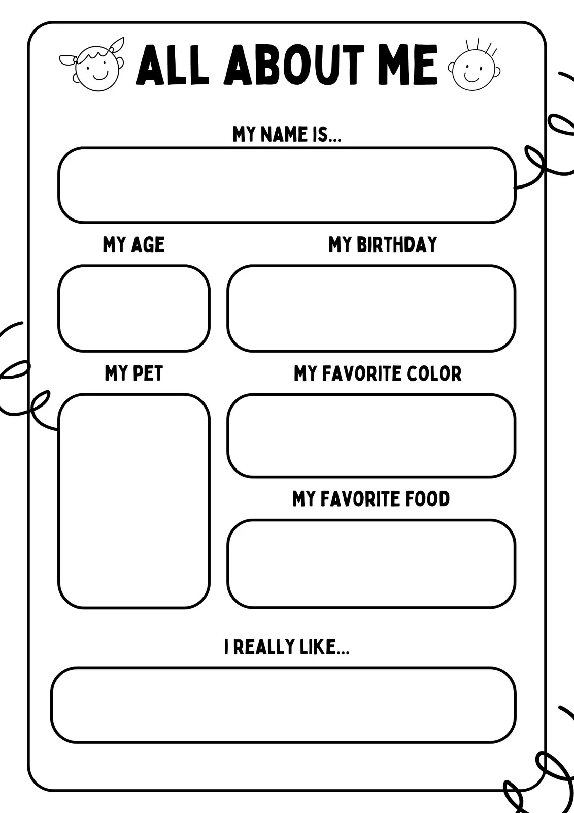 Free Getting To Know You Printable