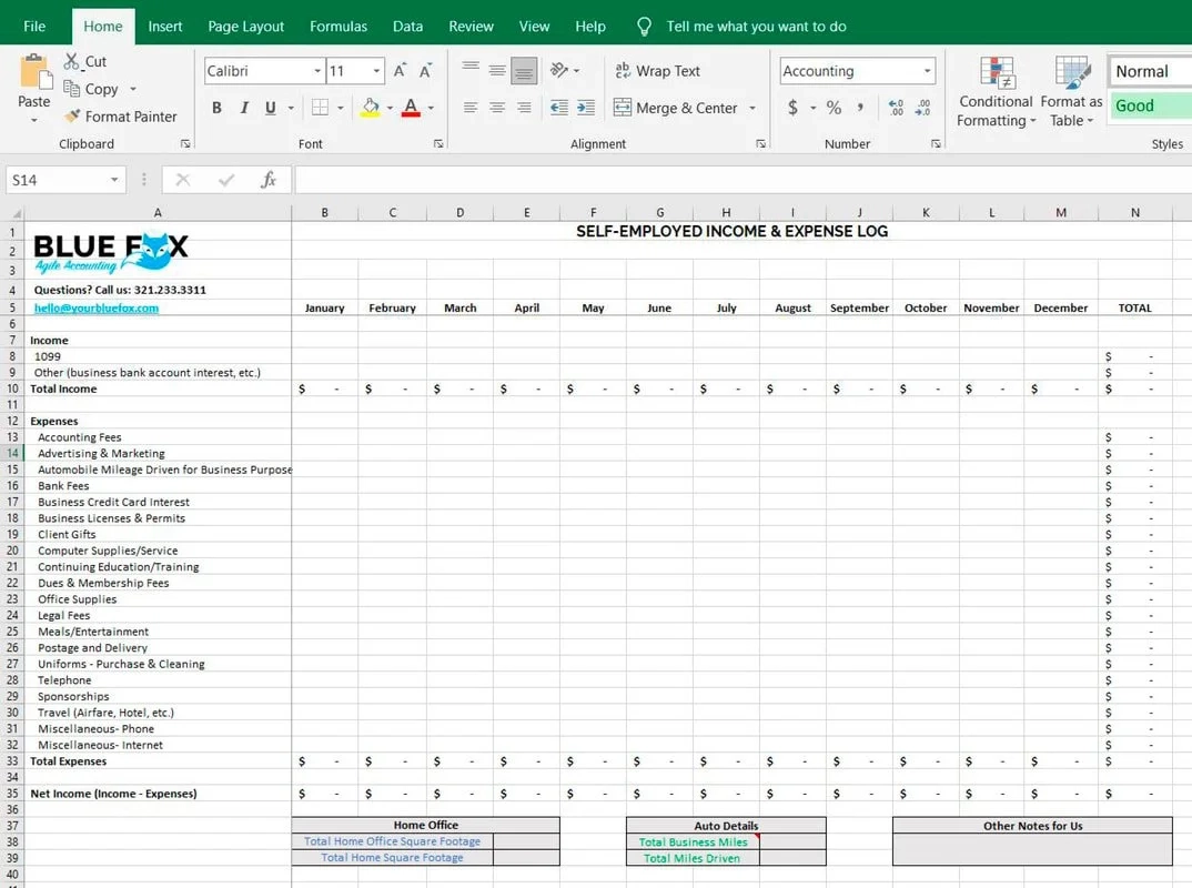 Free Download Schedule C Excel Worksheet For Sole Proprietors 