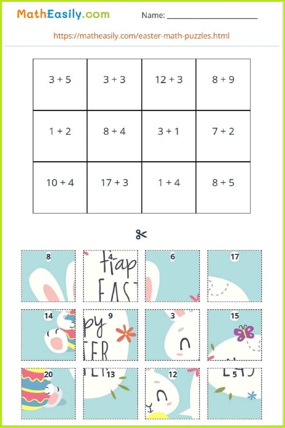 Easter Puzzles For Kids Printable