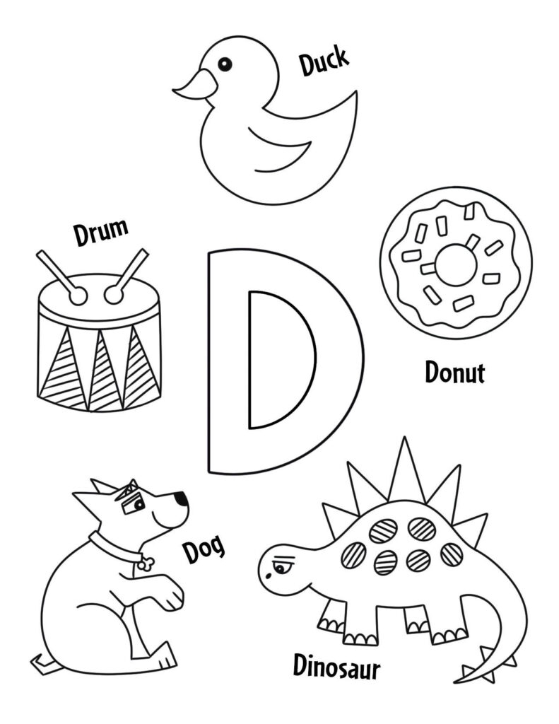 Free Printable Letter D Worksheet Preschool