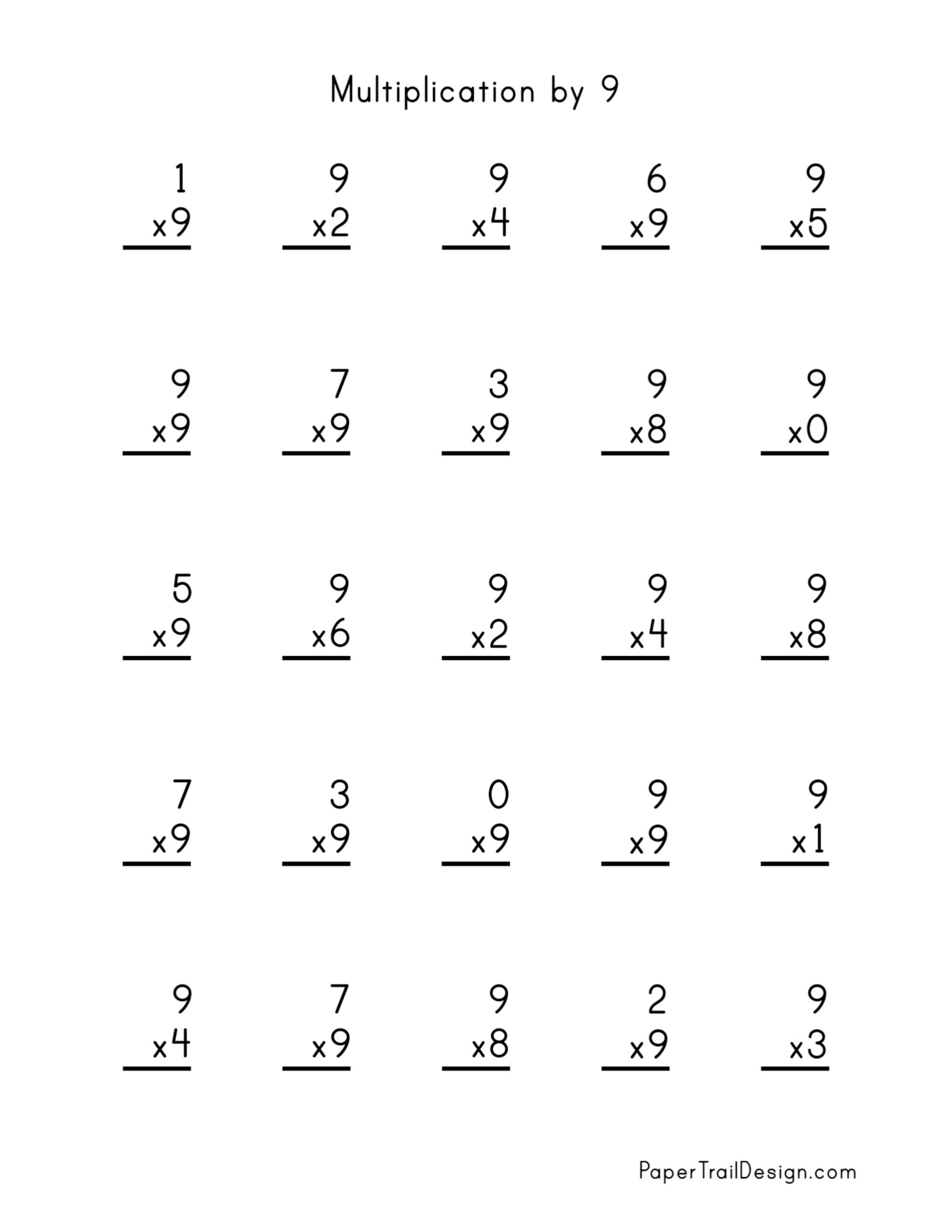 Multiplication Worksheet Free Printable