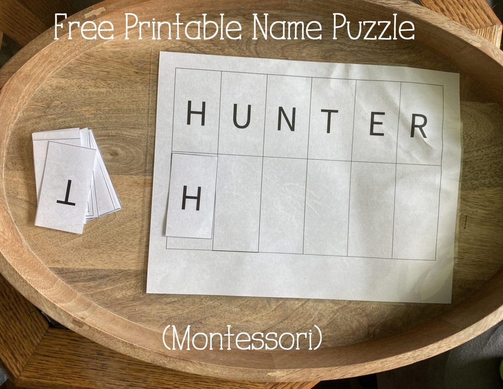 Printable Name Puzzles