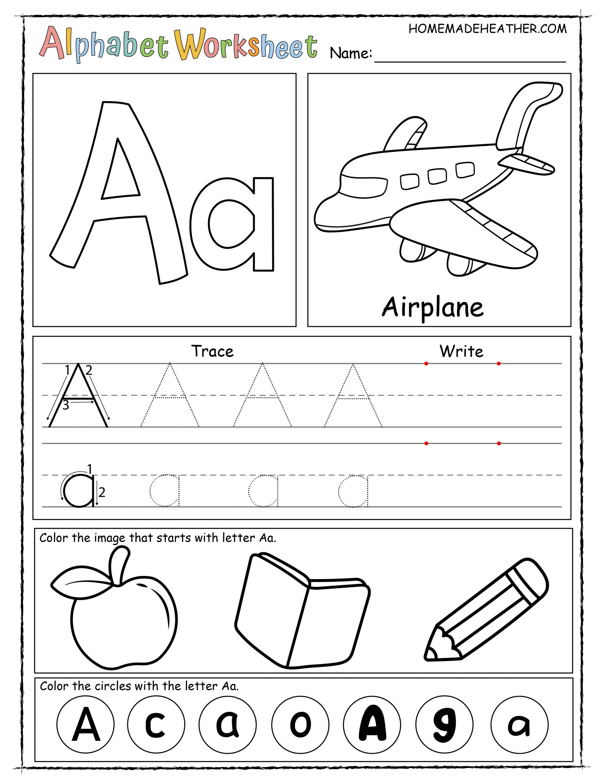 Preschool Printable Worksheets Free Alphabet
