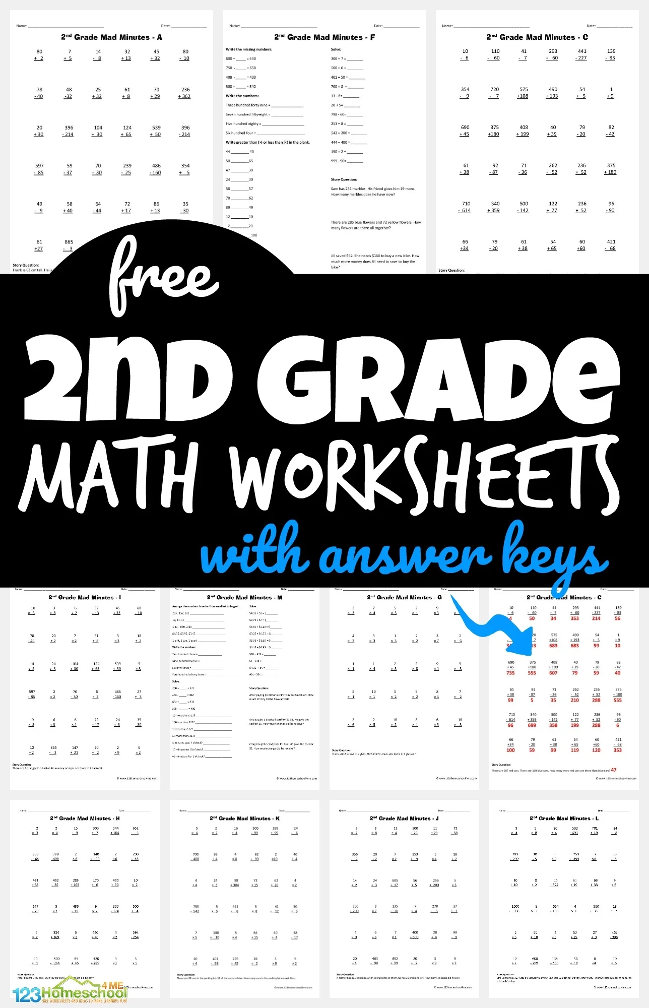 2nd Grade Math Worksheets Printable