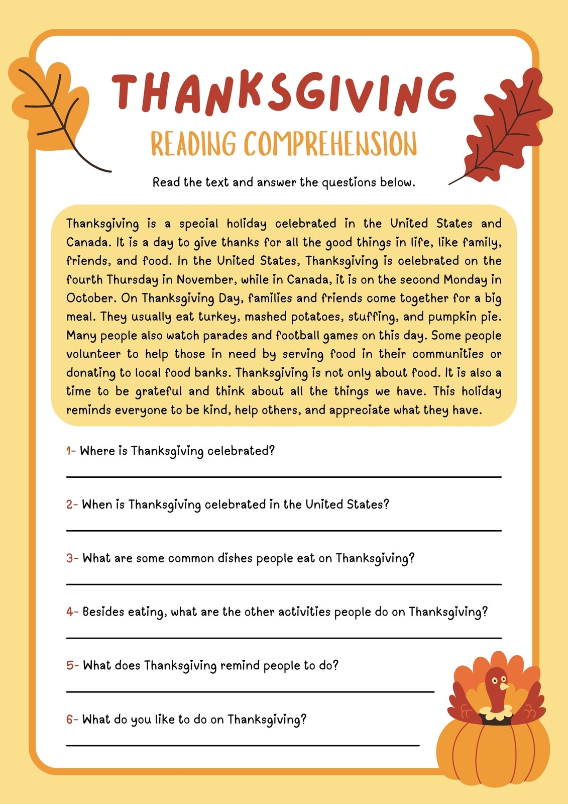 Reading Worksheets Printable Grade 3