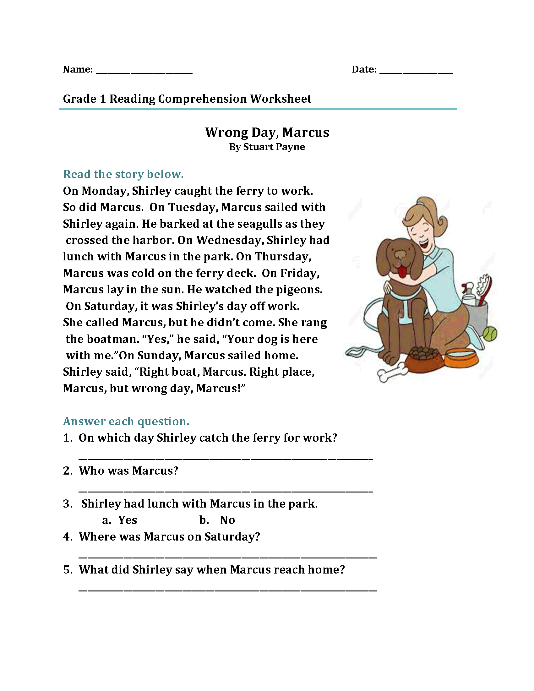 6th Grade Reading Worksheets Printable Free