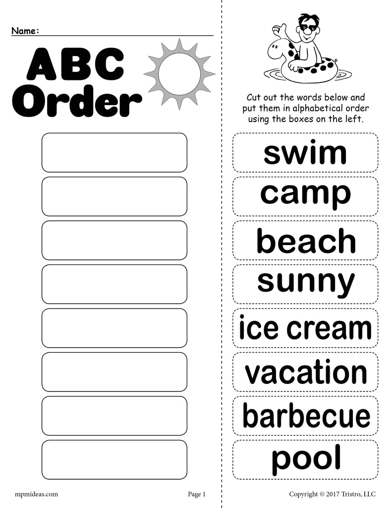 FREE Printable Alphabetical Order Worksheets Worksheets Library
