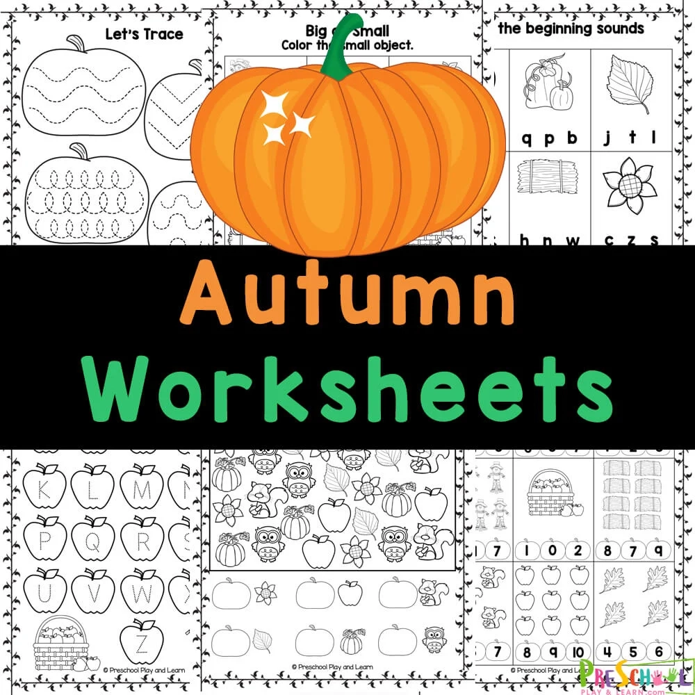 Free Printable Fall Worksheets For Preschoolers