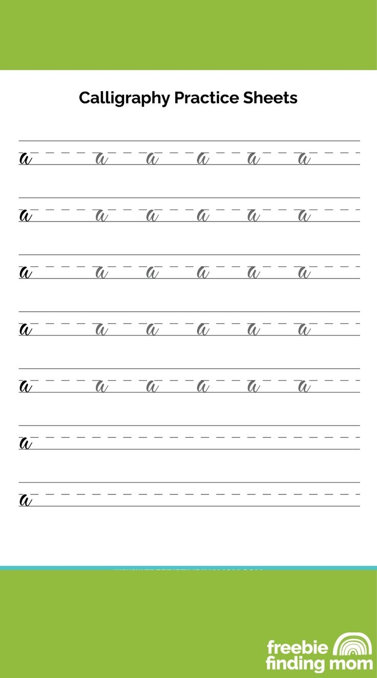Calligraphy Practice Paper Free Printable