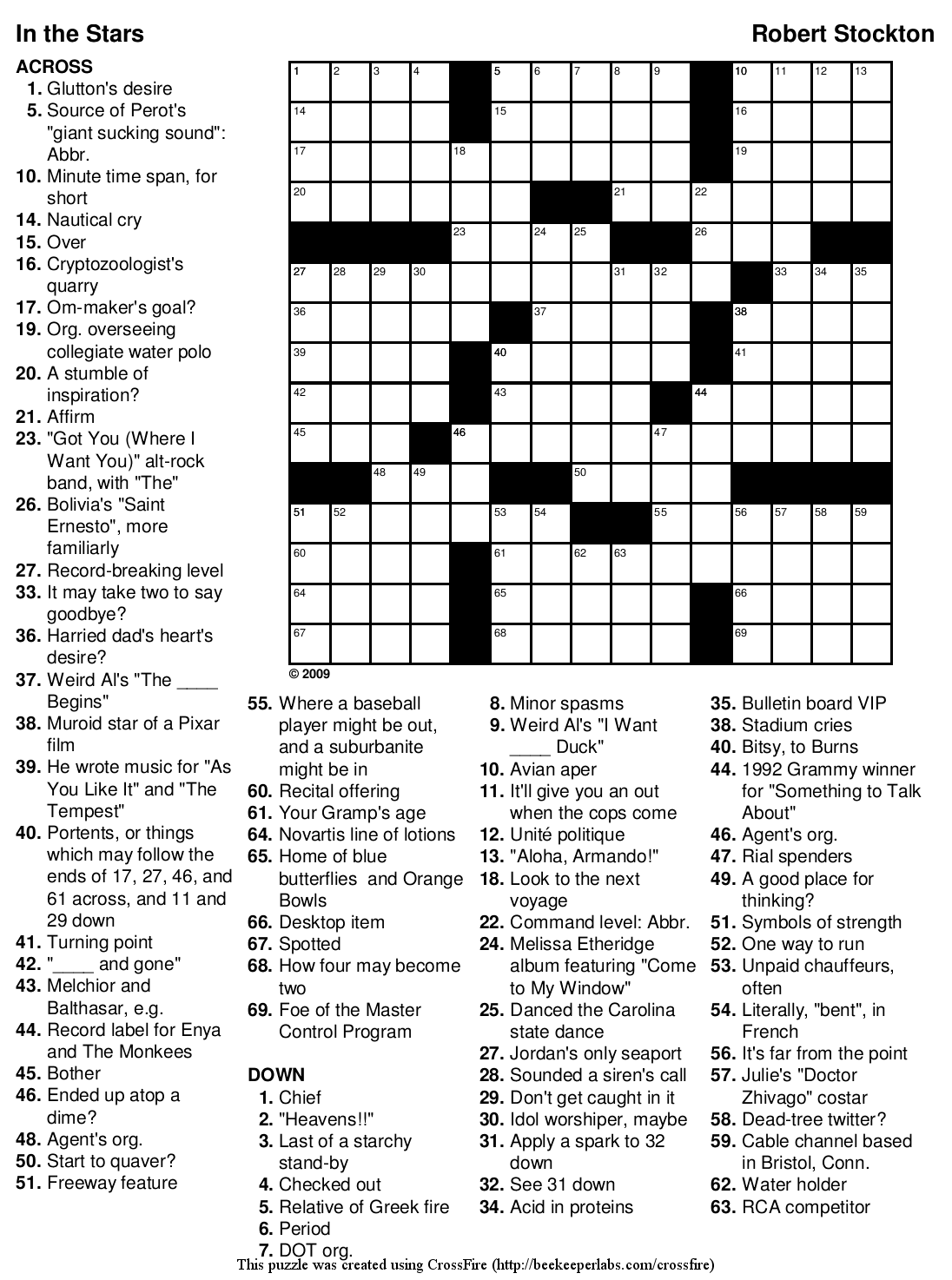 Crossword Puzzles Medium Level Printable