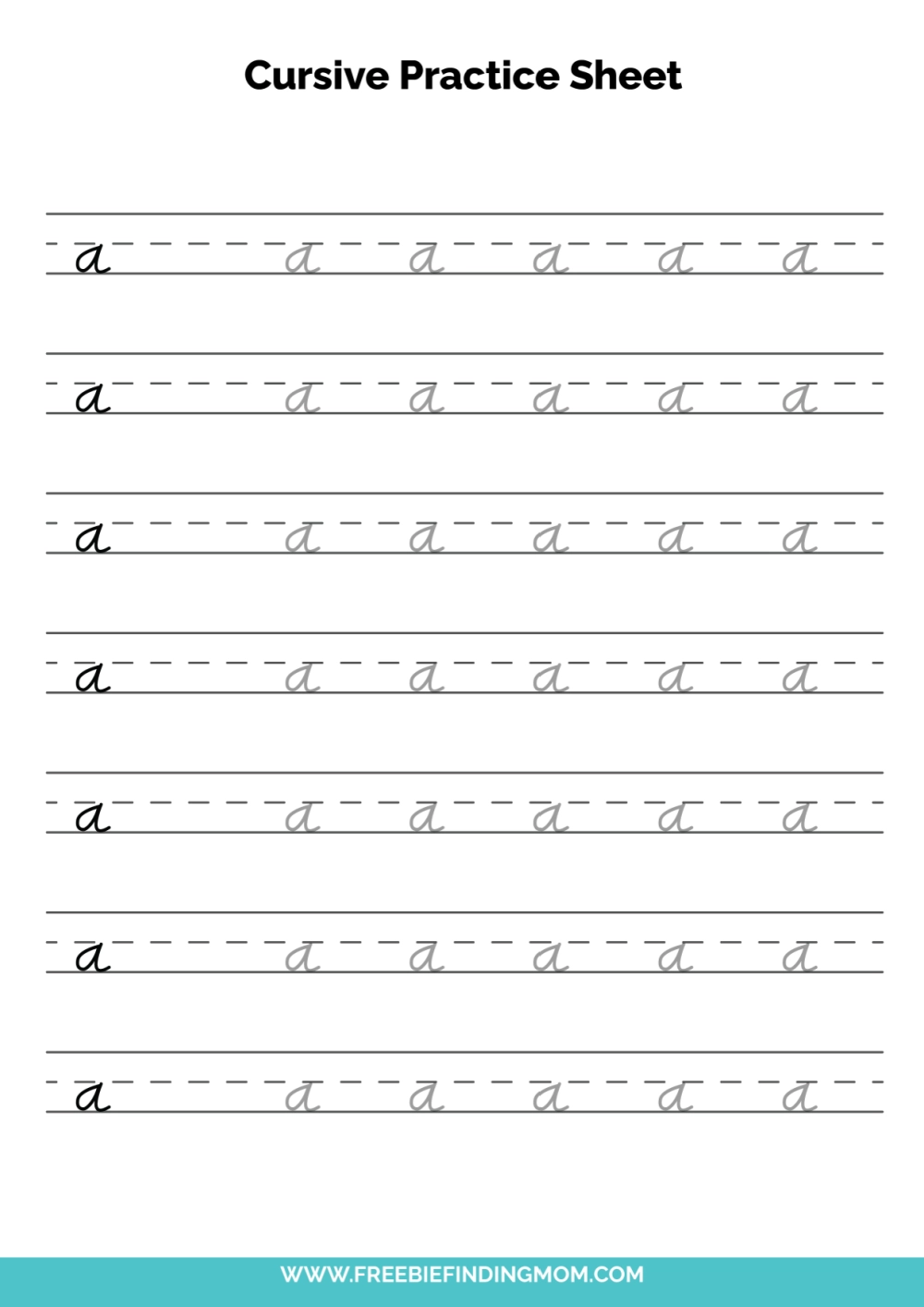 Free Printable Cursive Letters Worksheet