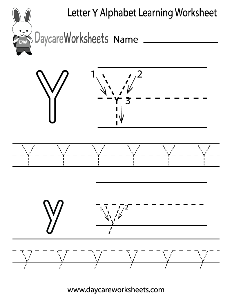 Free Printable Letter Y Worksheets Preschool