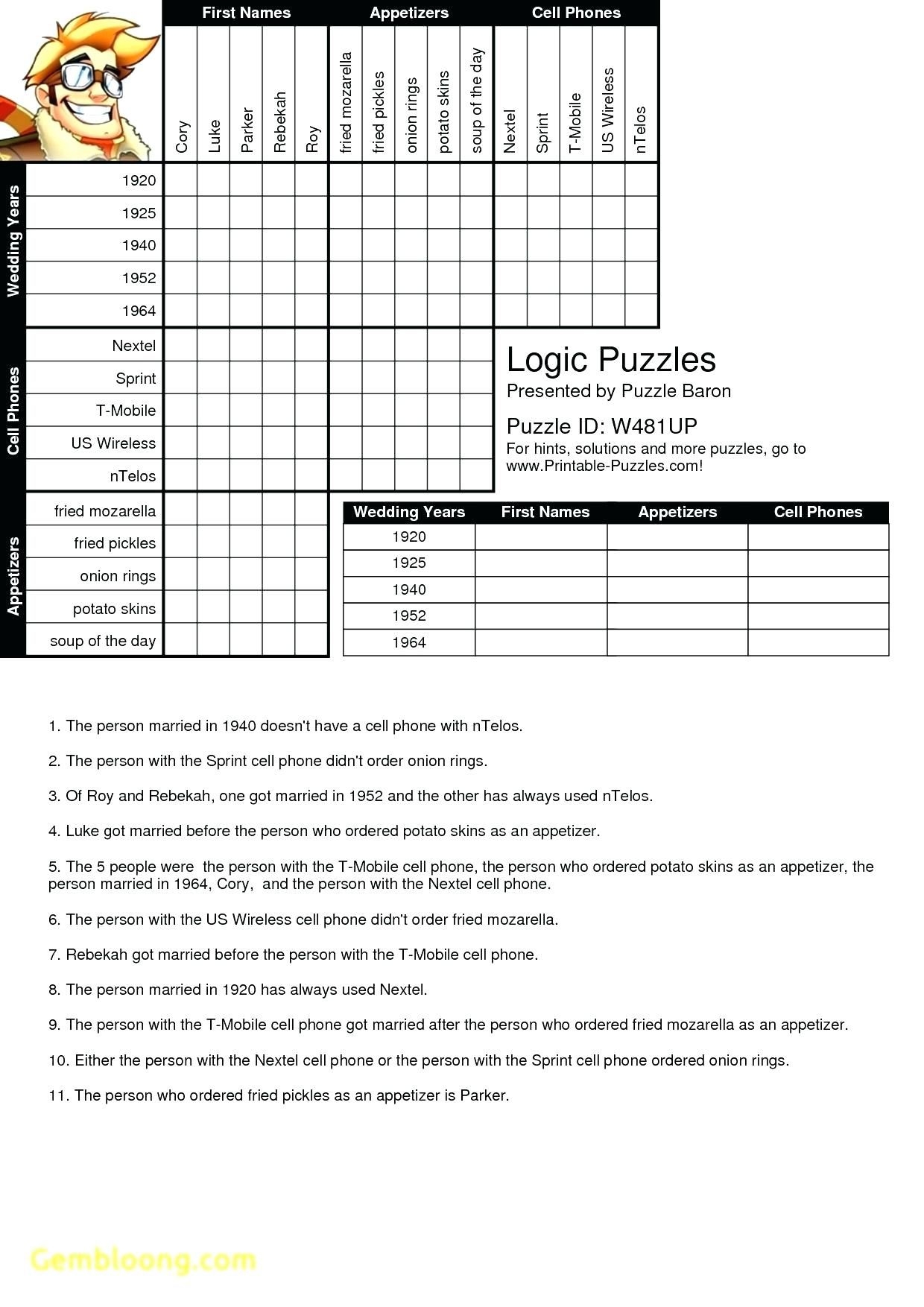Free Printable Logic Puzzles Download Free Printable Logic 
