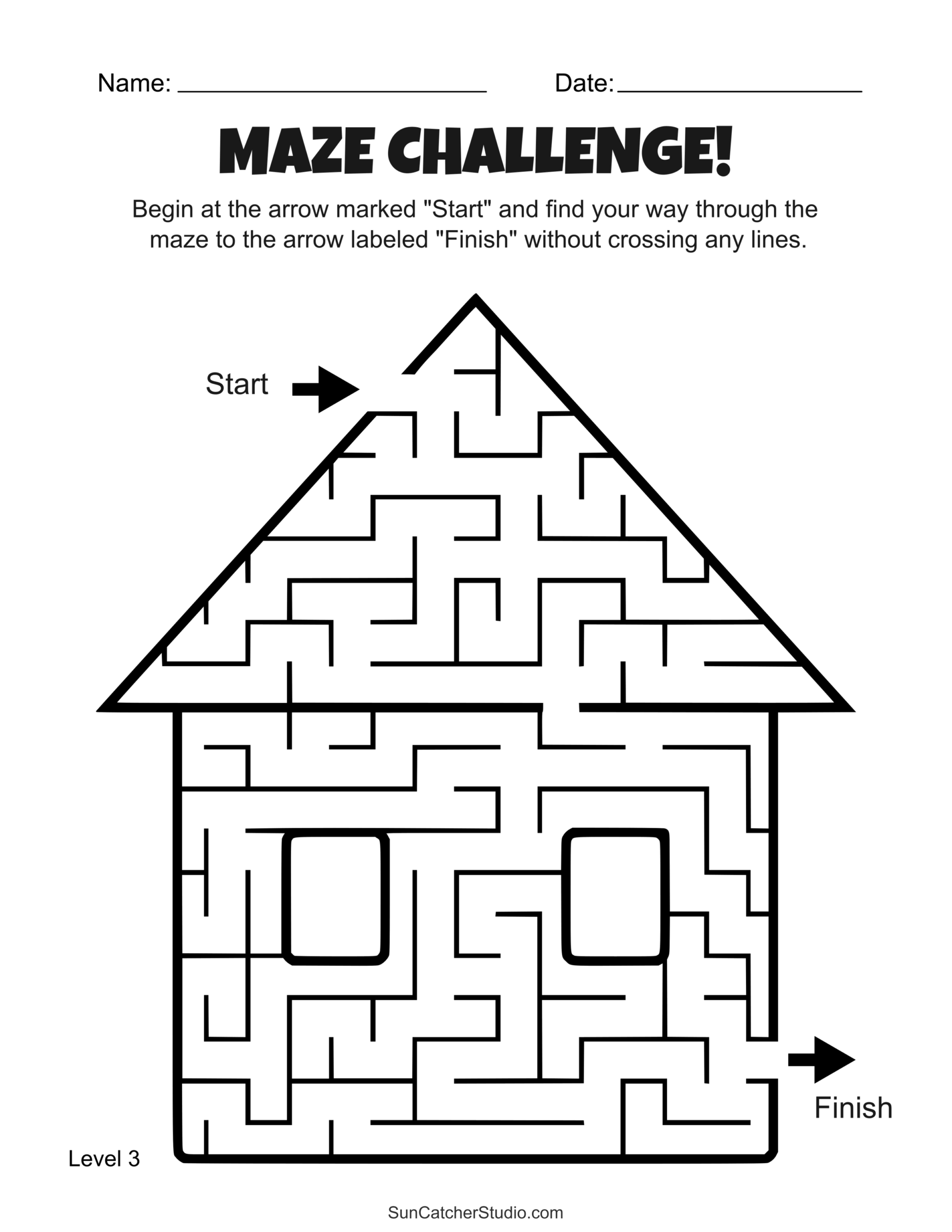 Free Printable Maze Activities And Puzzle Worksheets For Kids 