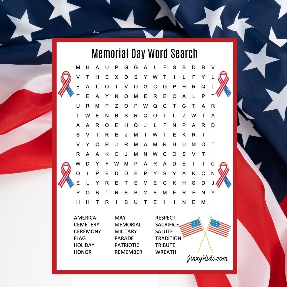 Memorial Day Puzzles Free Printable