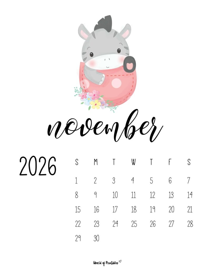 Free Printable November 2026 Calendars 200 Designs World Of 