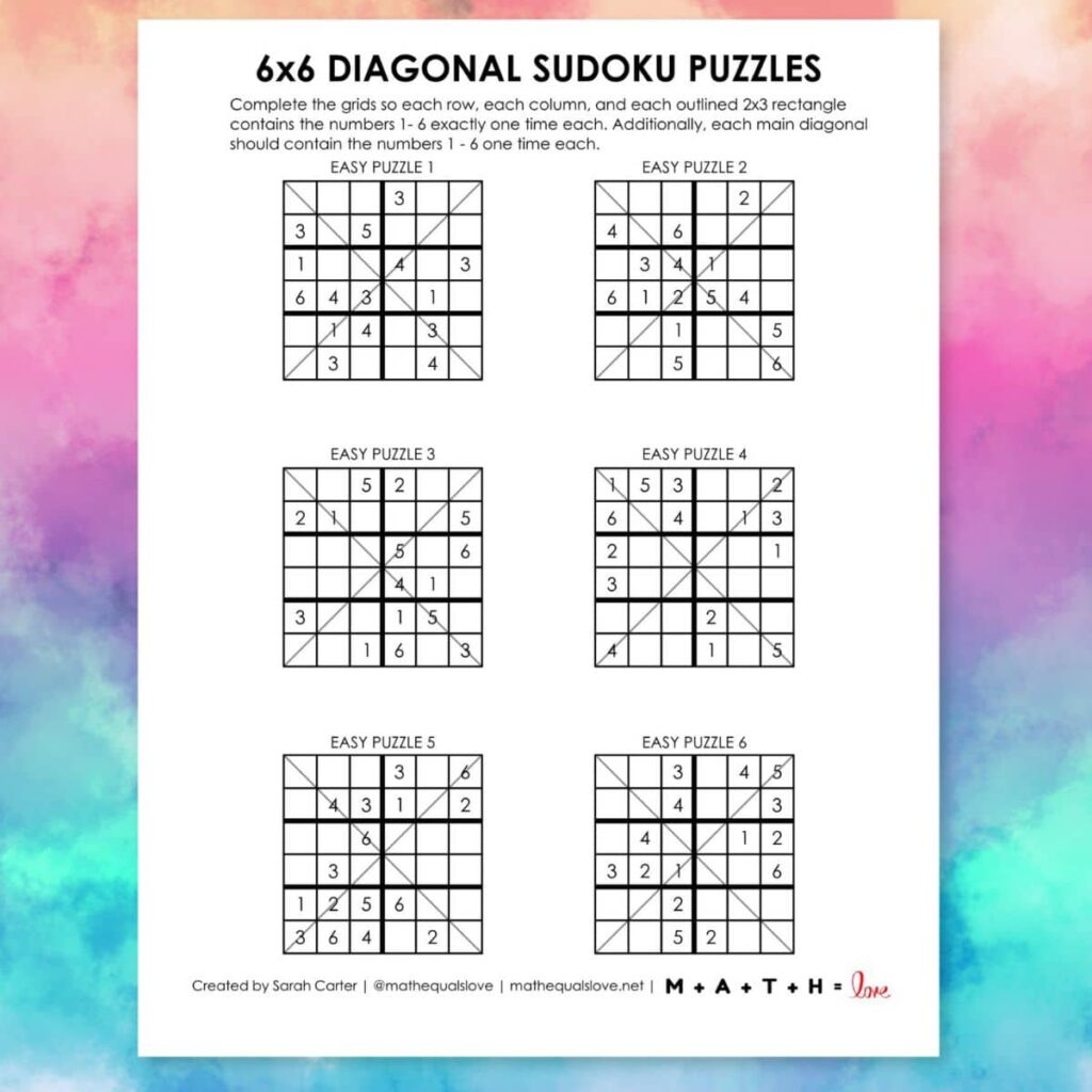 Sudoku Puzzles Printable Pdf For Adults