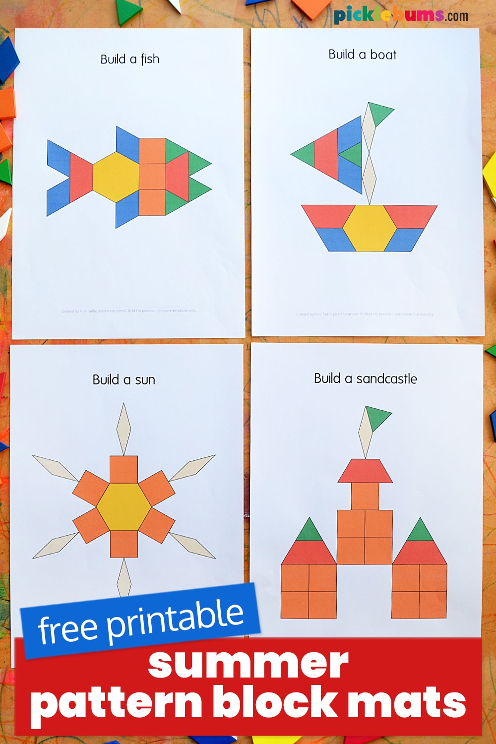 Printable Pattern Block Worksheets