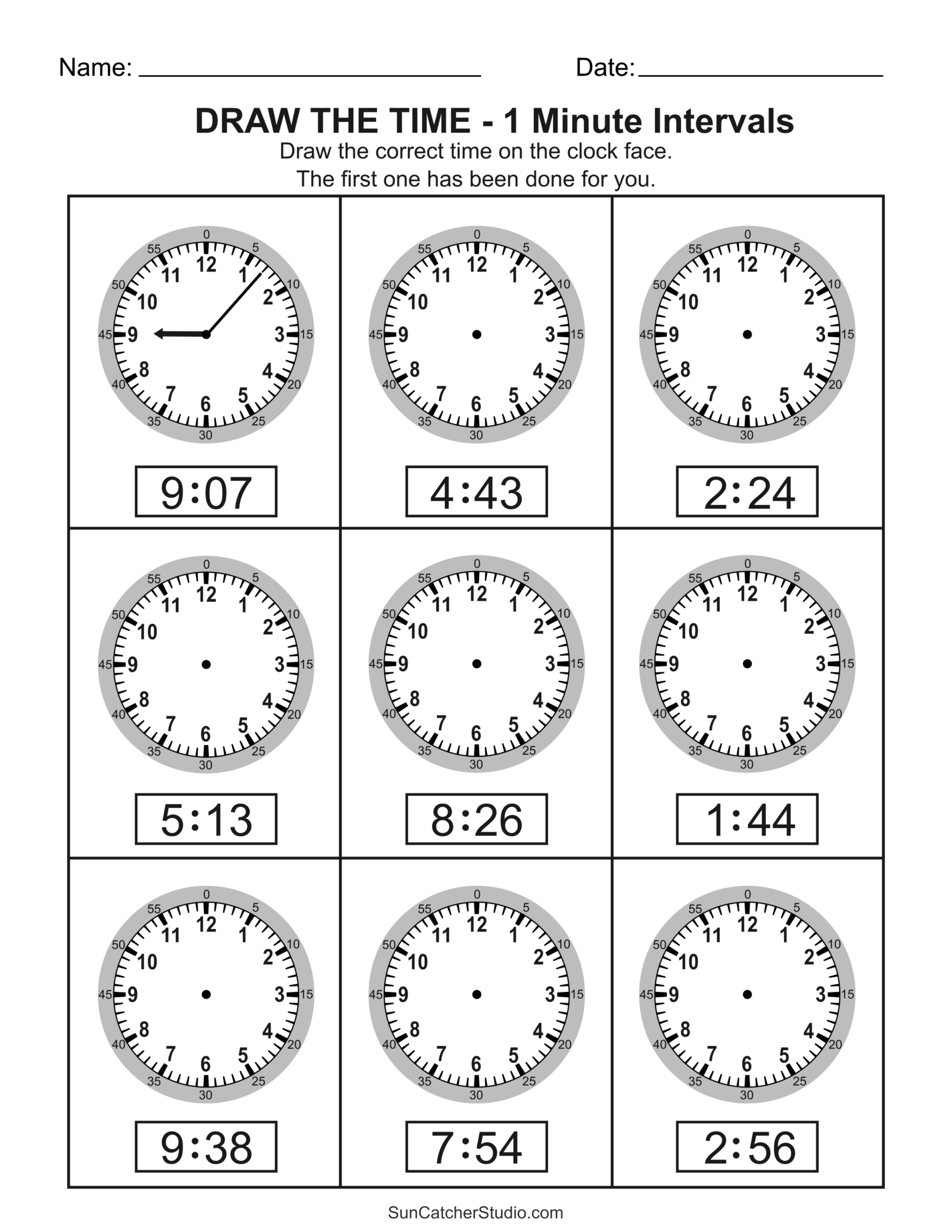 Free Printable Telling Time Worksheets Analog Clock Free 