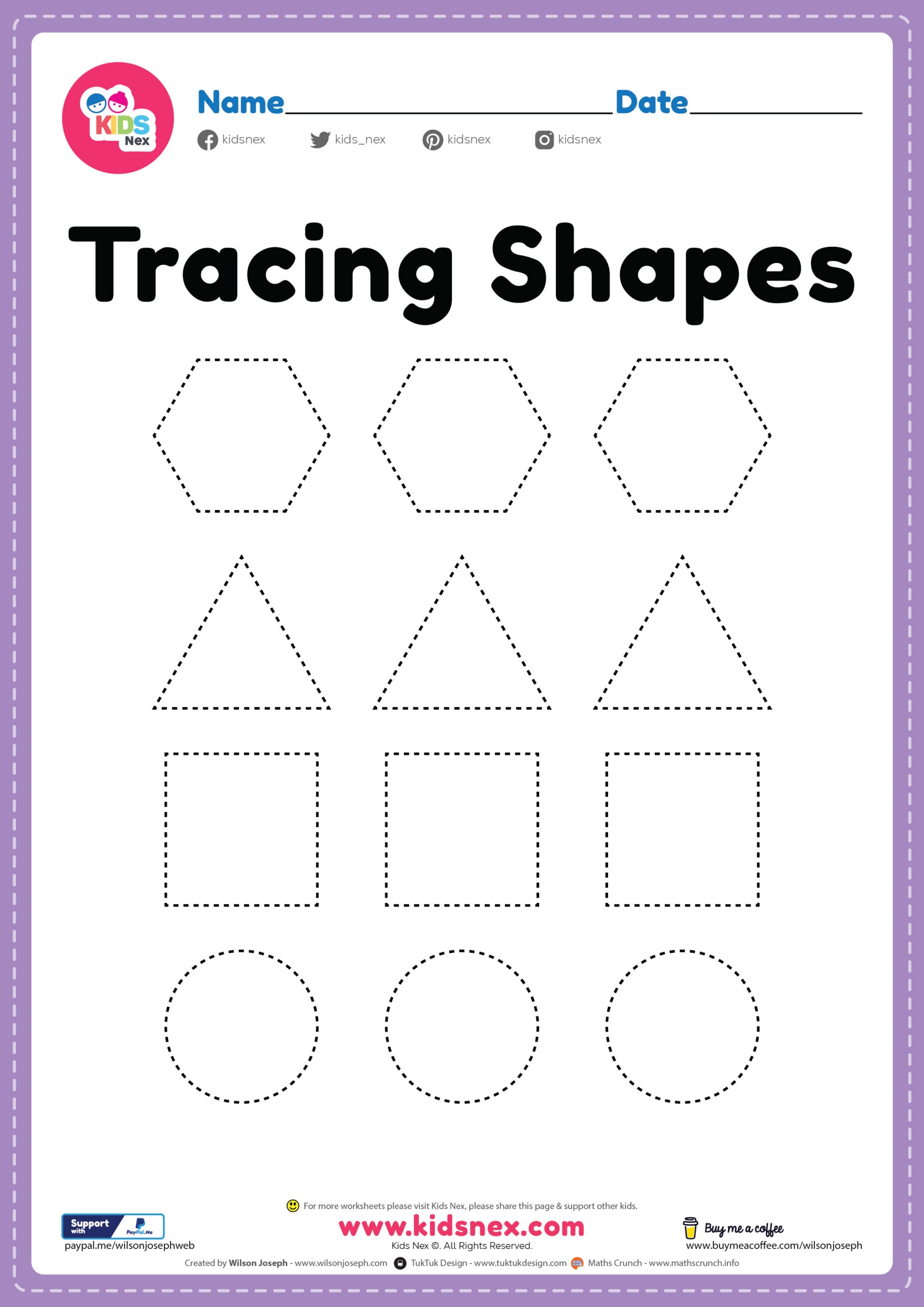 Printable Tracing Worksheets Pdf