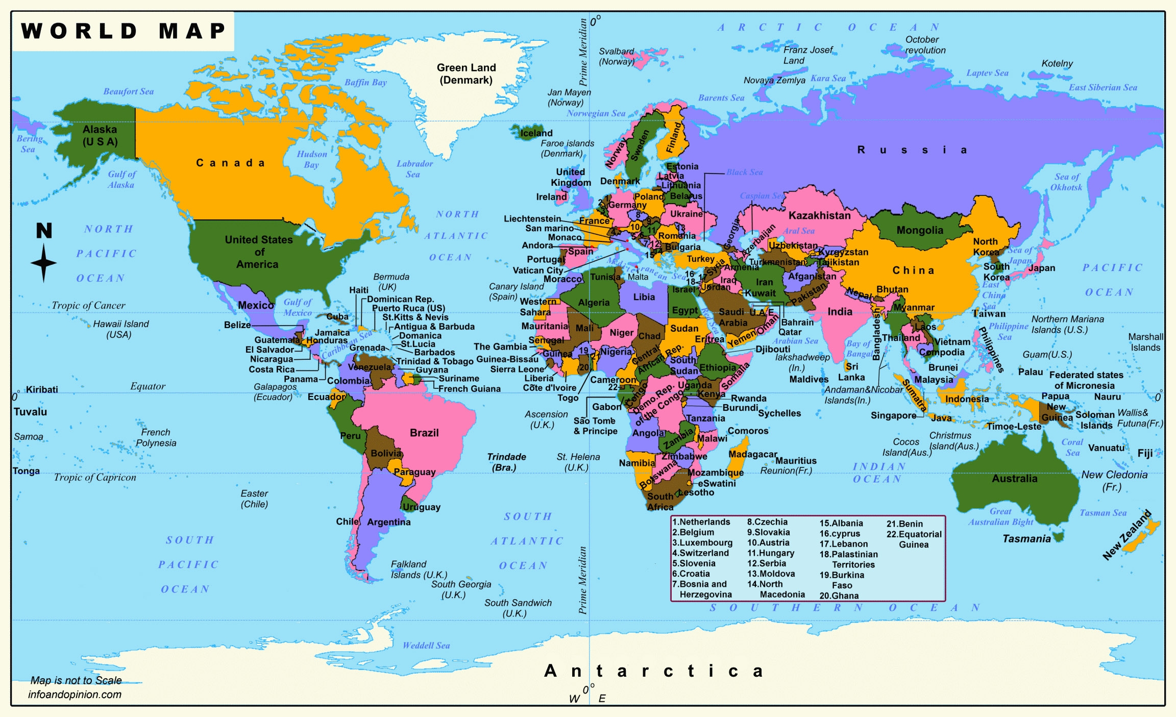 Free Printable Continents Map