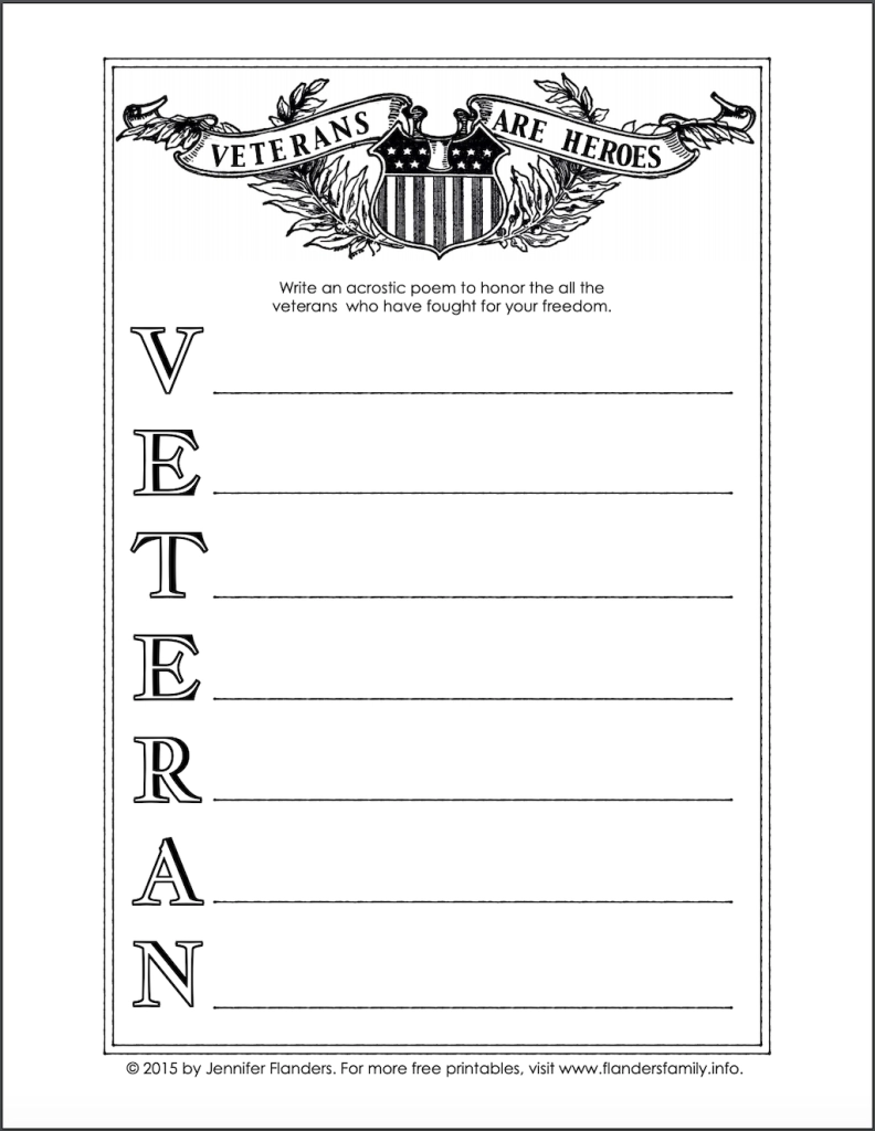 Free Printable Veterans Day