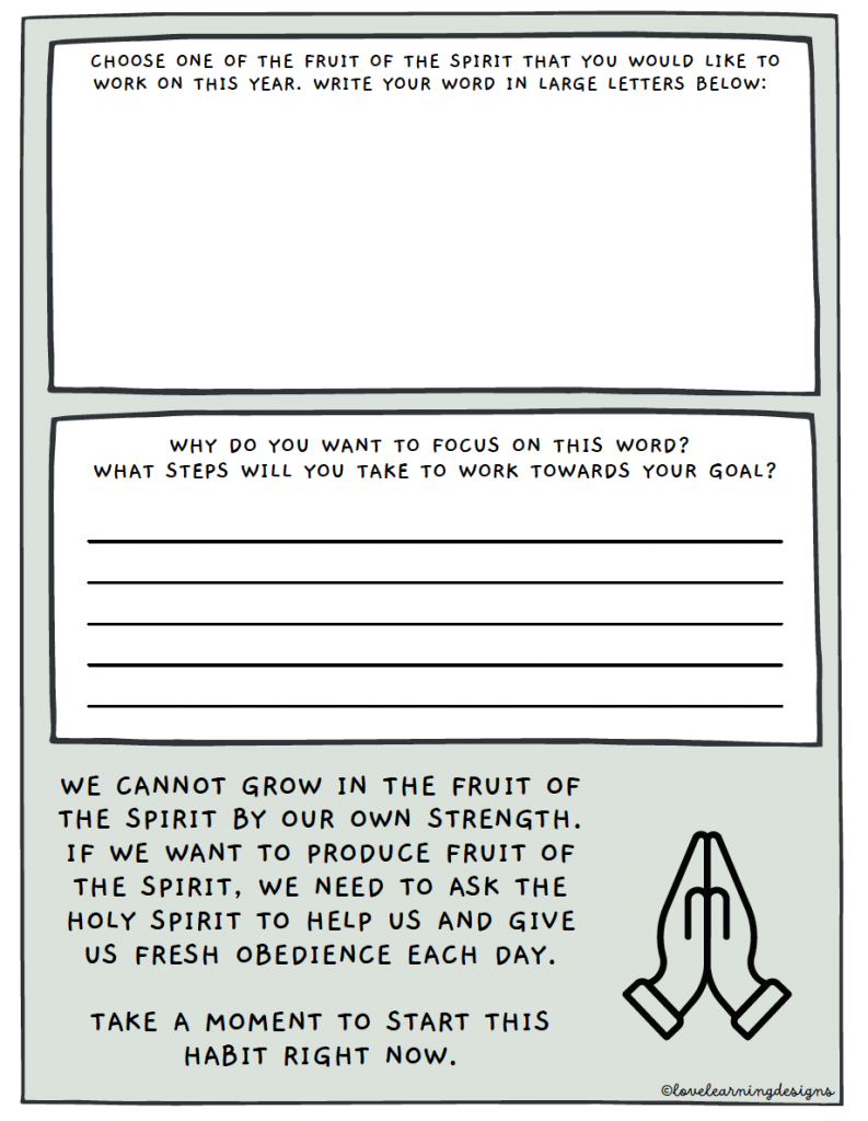 Fruit Of The Spirit For Kids Love Learning