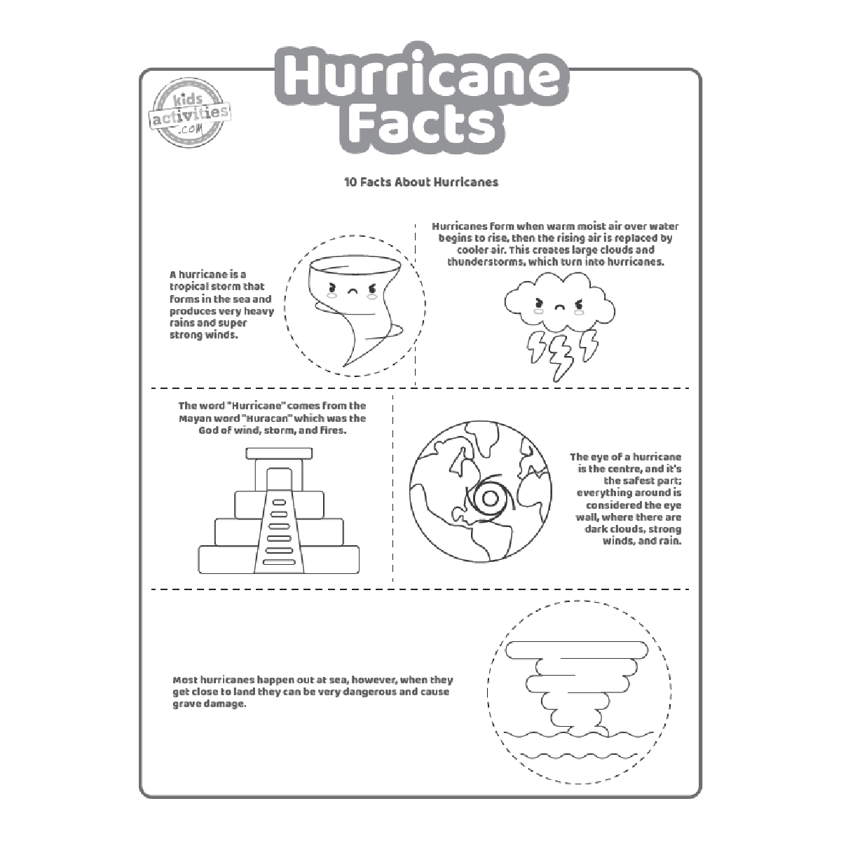 Free Printable Hurricane Coloring Pages