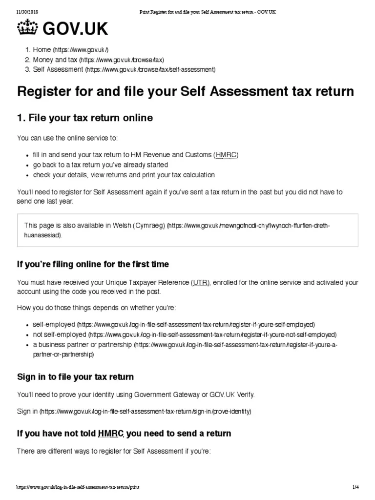 Sa1 Printable Form Uk