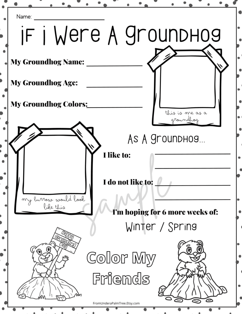 Groundhog Day Activities Free Printable