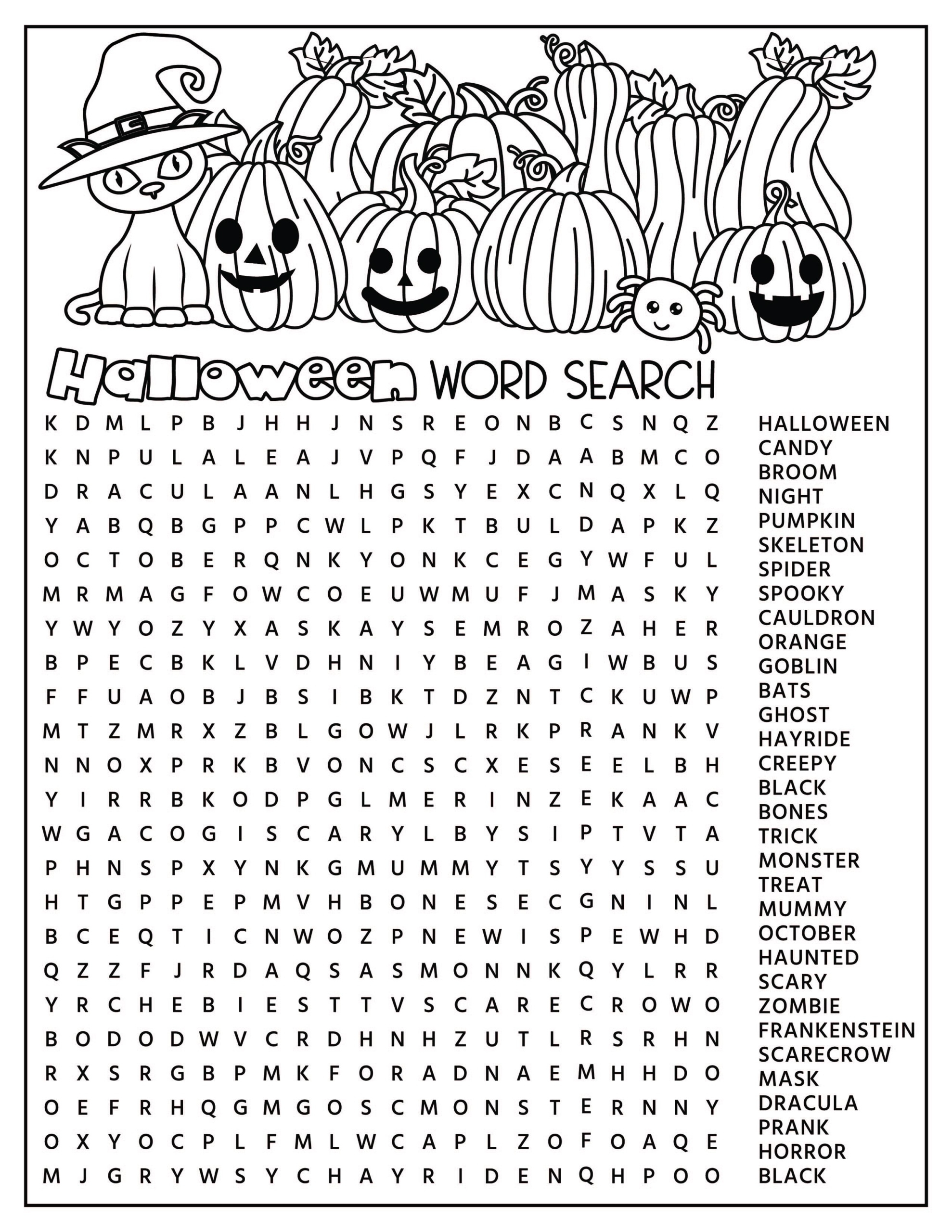 Halloween Activities Printable Worksheets