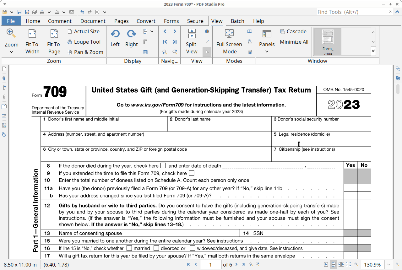 Help With Form 709