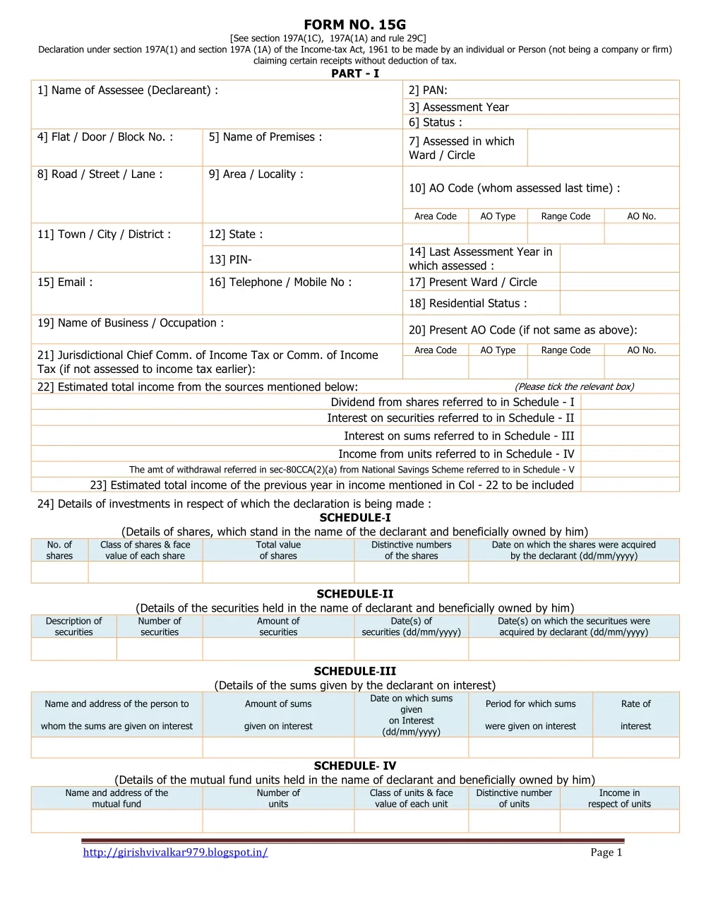 When To Submit Form 15h