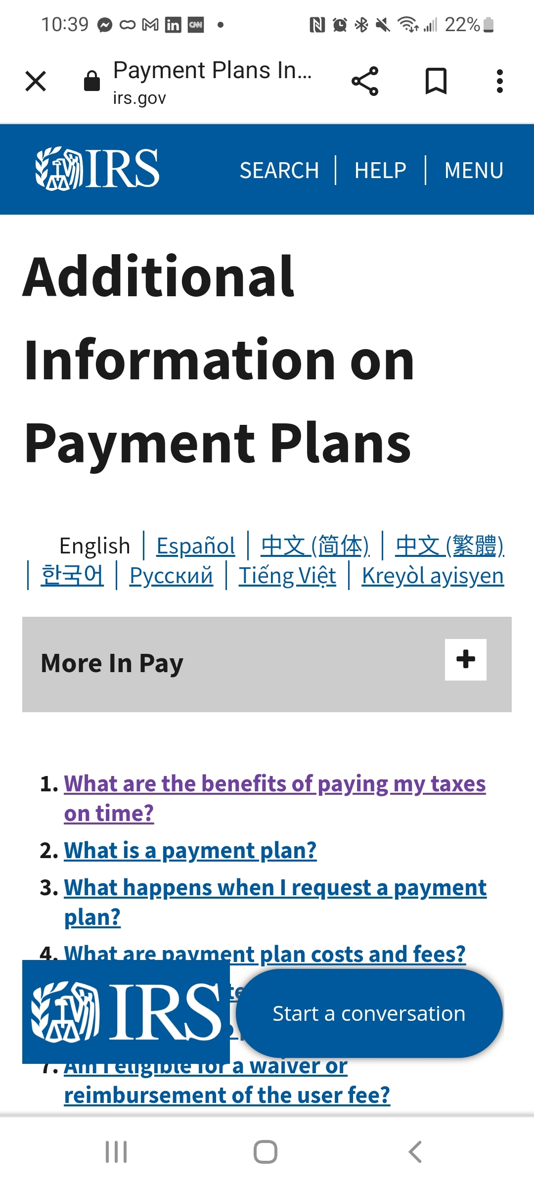 Irs Form Requesting Payment Plan