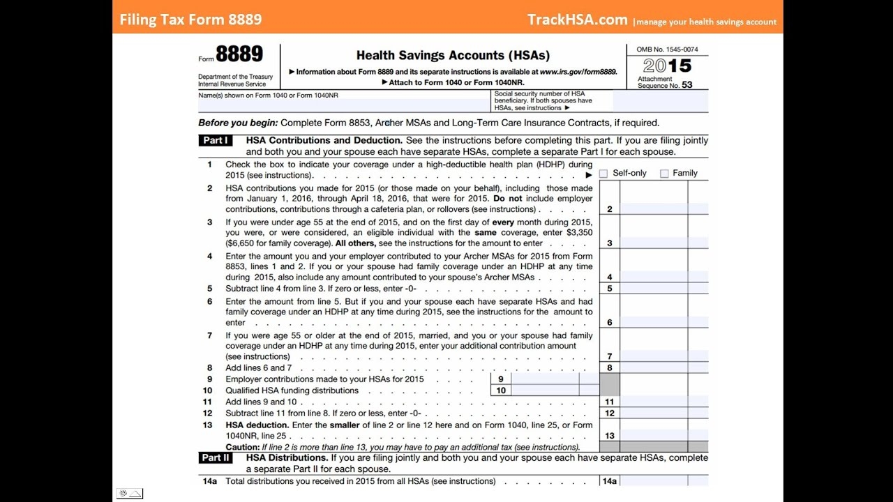 Irs Form Hsa Contributions