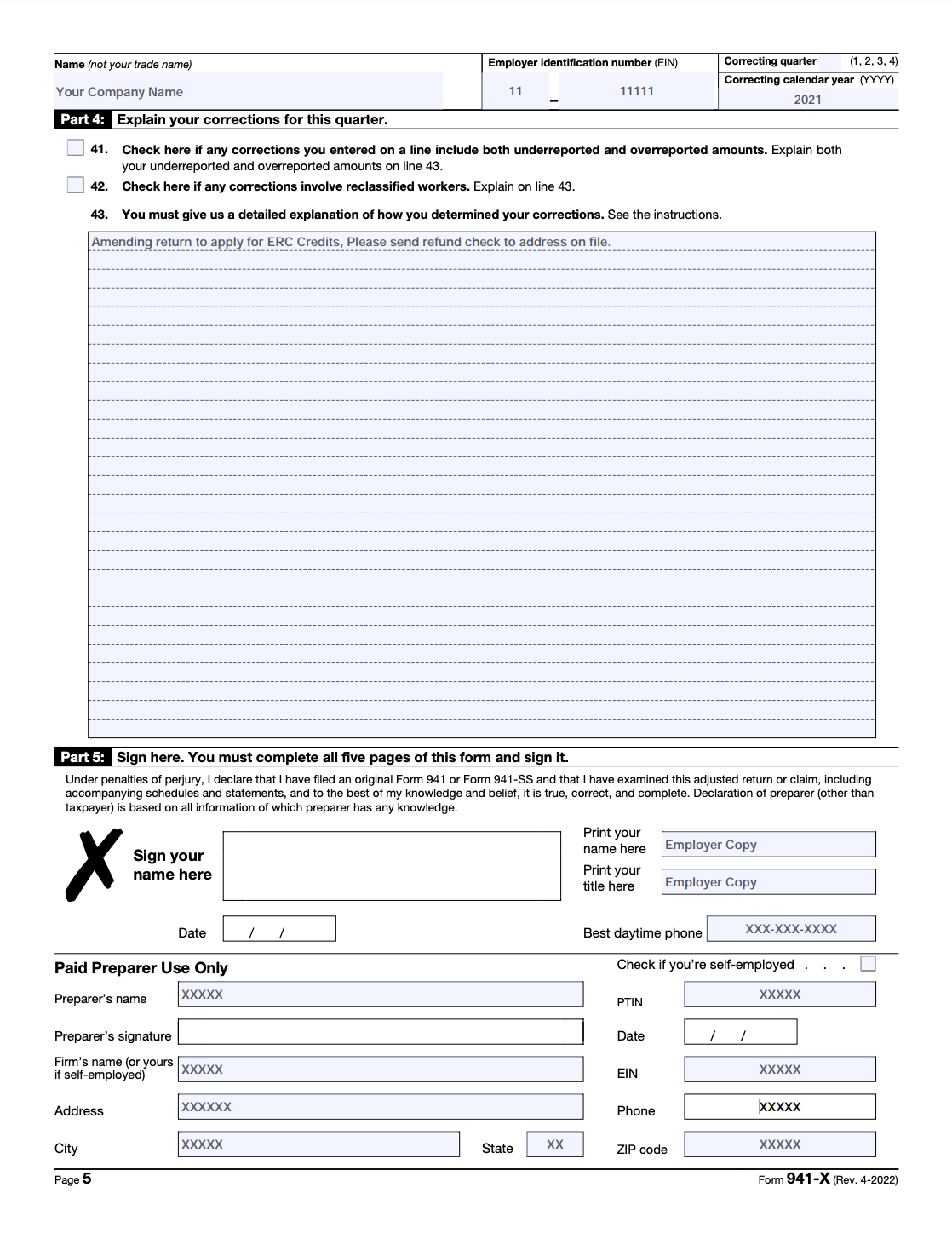 Form 941 X 2023