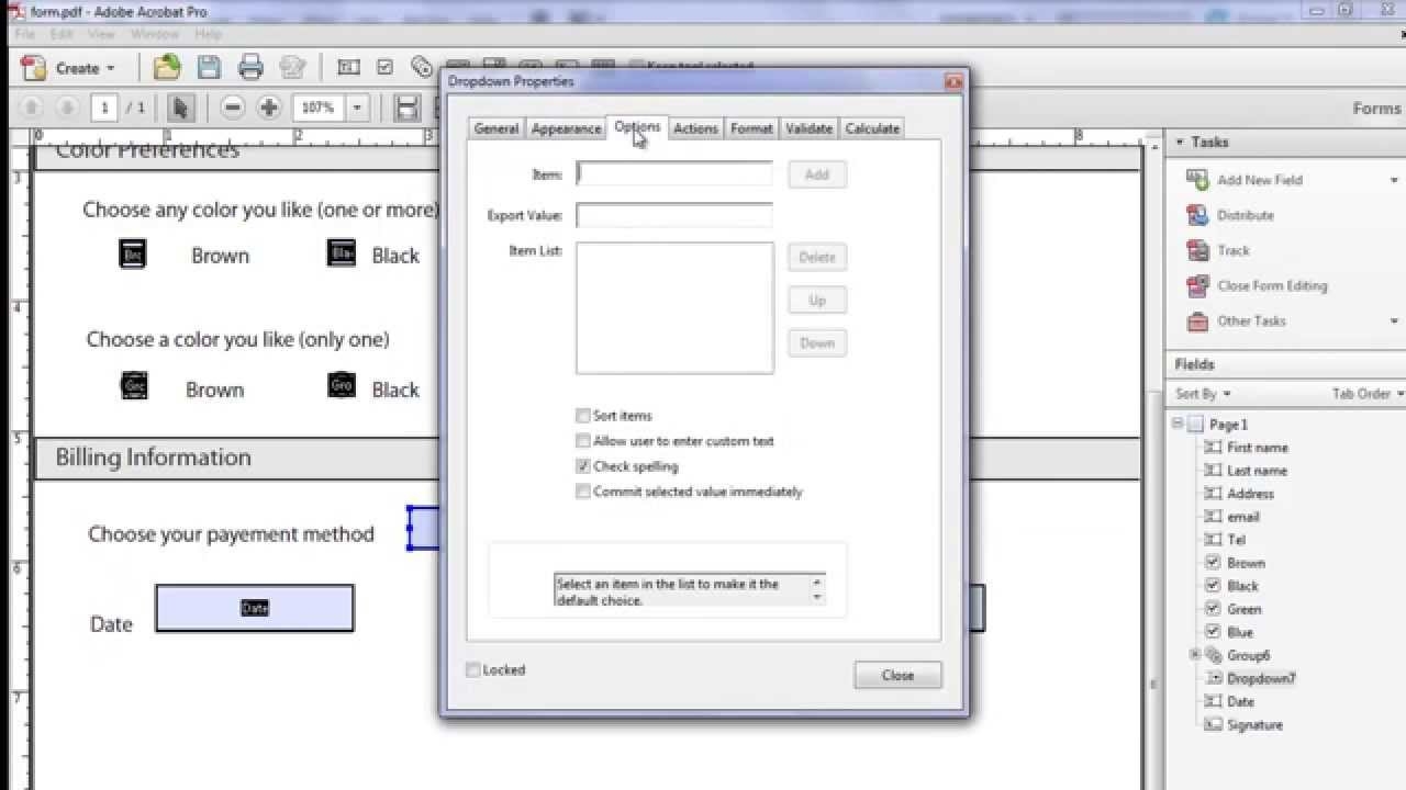 How To Make An Interactive Fillable PDF Form Using Adobe Acrobat X Pro Beginners 
