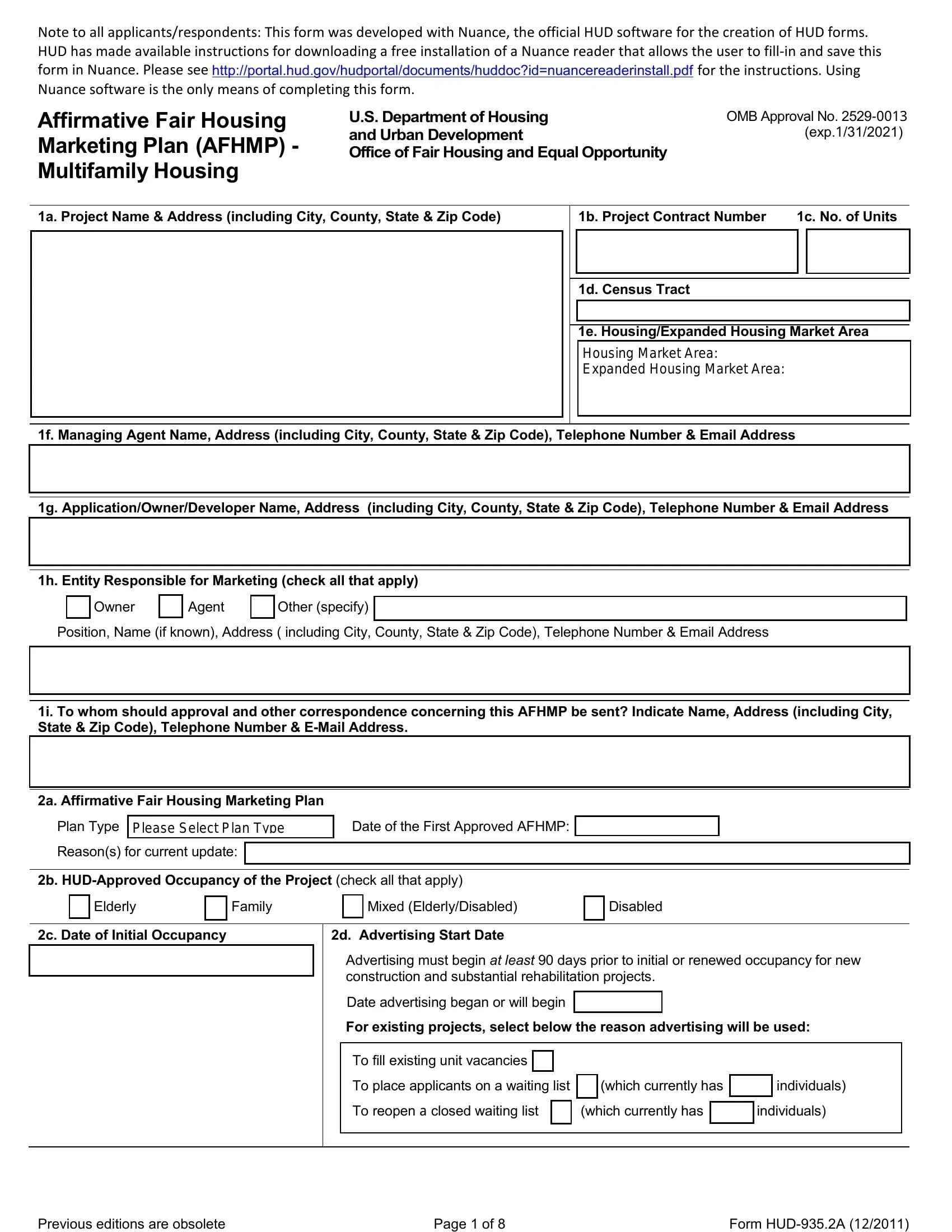 Hud Application Forms Pdf