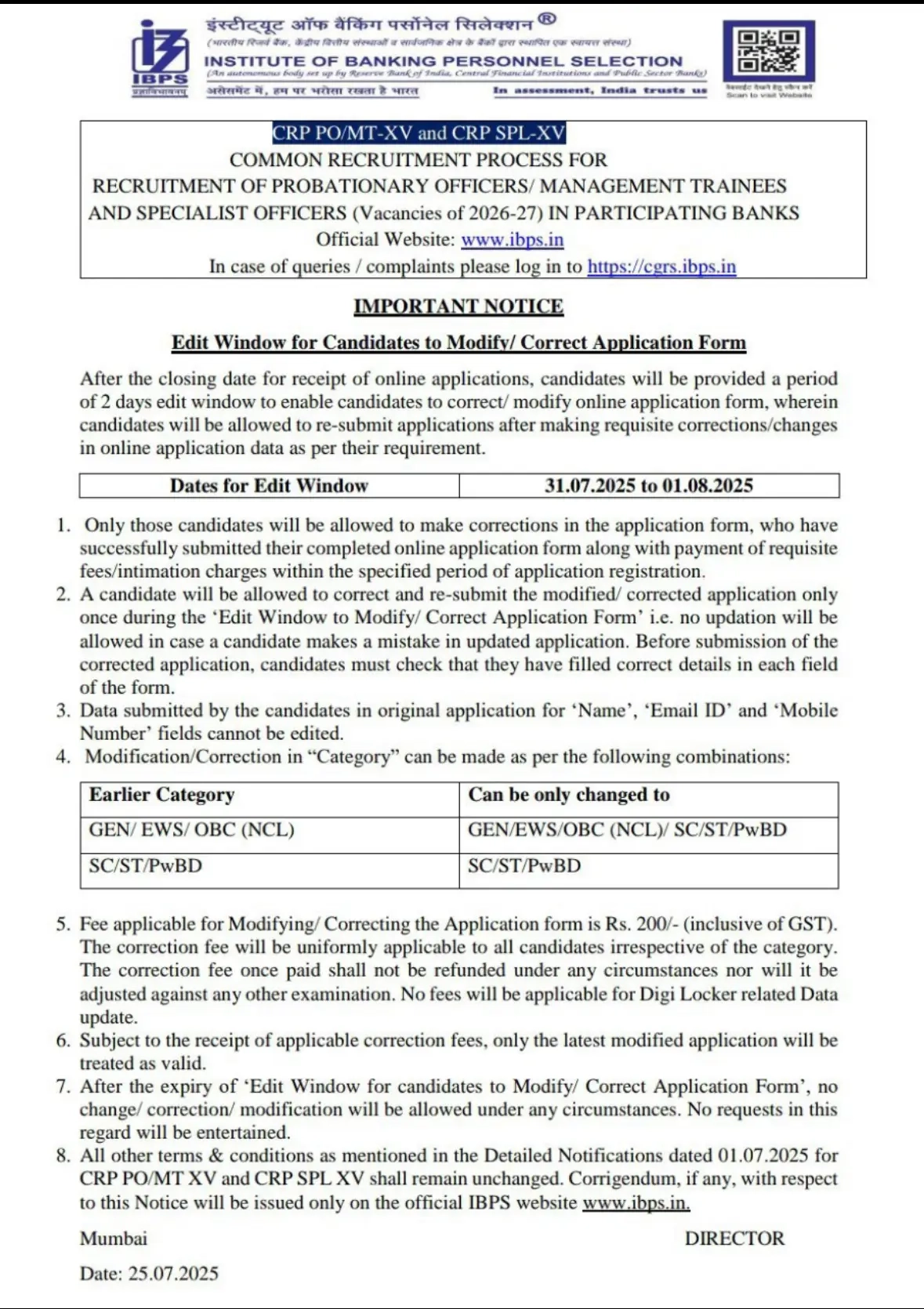 IBPS PO Apply Online 2025 Ends Application For 5308 Vacancies