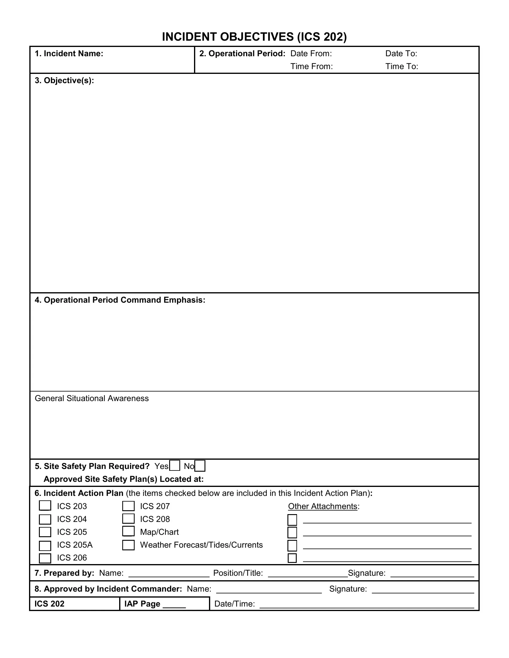 Ics Form 202 Fill Out Printable PDF Forms Online