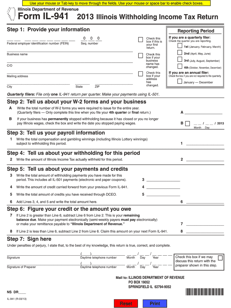 Il 941 Form 2021 Printable