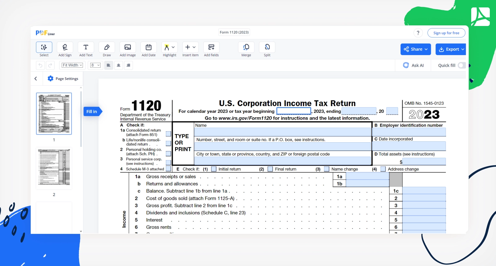 Irs Form 1120 Instructions 2024